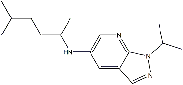 N-(5-methylhexan-2-yl)-1-(propan-2-yl)-1H-pyrazolo[3,4-b]pyridin-5-amine 结构式