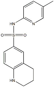 N-(5-methylpyridin-2-yl)-1,2,3,4-tetrahydroquinoline-6-sulfonamide 结构式