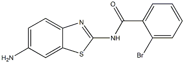 N-(6-amino-1,3-benzothiazol-2-yl)-2-bromobenzamide 结构式