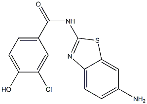 N-(6-amino-1,3-benzothiazol-2-yl)-3-chloro-4-hydroxybenzamide 结构式