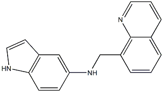 N-(quinolin-8-ylmethyl)-1H-indol-5-amine 结构式