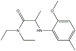 N,N-diethyl-2-[(2-methoxy-5-methylphenyl)amino]propanamide 结构式