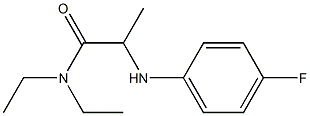 N,N-diethyl-2-[(4-fluorophenyl)amino]propanamide 结构式