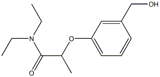 N,N-diethyl-2-[3-(hydroxymethyl)phenoxy]propanamide 结构式