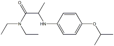 N,N-diethyl-2-{[4-(propan-2-yloxy)phenyl]amino}propanamide 结构式