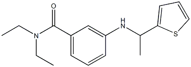 N,N-diethyl-3-{[1-(thiophen-2-yl)ethyl]amino}benzamide 结构式