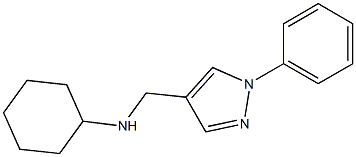 N-[(1-phenyl-1H-pyrazol-4-yl)methyl]cyclohexanamine 结构式