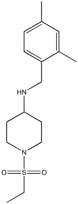 N-[(2,4-dimethylphenyl)methyl]-1-(ethanesulfonyl)piperidin-4-amine 结构式