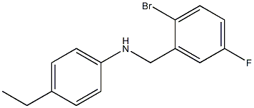 N-[(2-bromo-5-fluorophenyl)methyl]-4-ethylaniline 结构式