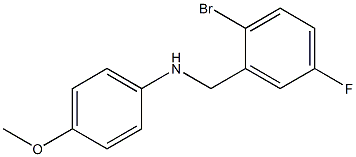 N-[(2-bromo-5-fluorophenyl)methyl]-4-methoxyaniline 结构式