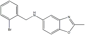 N-[(2-bromophenyl)methyl]-2-methyl-1,3-benzoxazol-5-amine 结构式