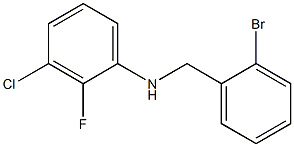 N-[(2-bromophenyl)methyl]-3-chloro-2-fluoroaniline 结构式