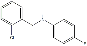 N-[(2-chlorophenyl)methyl]-4-fluoro-2-methylaniline 结构式