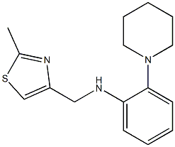 N-[(2-methyl-1,3-thiazol-4-yl)methyl]-2-(piperidin-1-yl)aniline 结构式