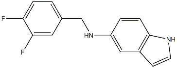 N-[(3,4-difluorophenyl)methyl]-1H-indol-5-amine 结构式