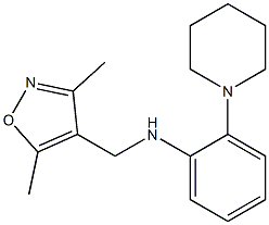 N-[(3,5-dimethyl-1,2-oxazol-4-yl)methyl]-2-(piperidin-1-yl)aniline 结构式