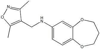 N-[(3,5-dimethyl-1,2-oxazol-4-yl)methyl]-3,4-dihydro-2H-1,5-benzodioxepin-7-amine 结构式