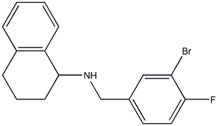 N-[(3-bromo-4-fluorophenyl)methyl]-1,2,3,4-tetrahydronaphthalen-1-amine 结构式