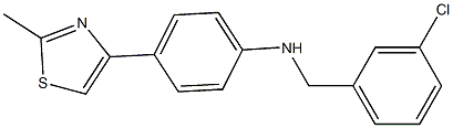 N-[(3-chlorophenyl)methyl]-4-(2-methyl-1,3-thiazol-4-yl)aniline 结构式