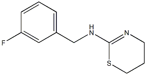 N-[(3-fluorophenyl)methyl]-5,6-dihydro-4H-1,3-thiazin-2-amine 结构式