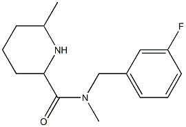 N-[(3-fluorophenyl)methyl]-N,6-dimethylpiperidine-2-carboxamide 结构式