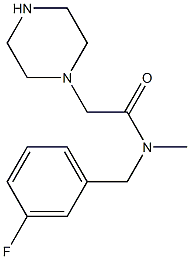 N-[(3-fluorophenyl)methyl]-N-methyl-2-(piperazin-1-yl)acetamide 结构式