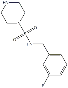 N-[(3-fluorophenyl)methyl]piperazine-1-sulfonamide 结构式