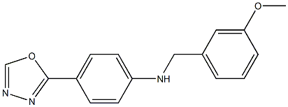 N-[(3-methoxyphenyl)methyl]-4-(1,3,4-oxadiazol-2-yl)aniline 结构式