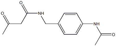 N-[(4-acetamidophenyl)methyl]-3-oxobutanamide 结构式