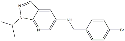 N-[(4-bromophenyl)methyl]-1-(propan-2-yl)-1H-pyrazolo[3,4-b]pyridin-5-amine 结构式