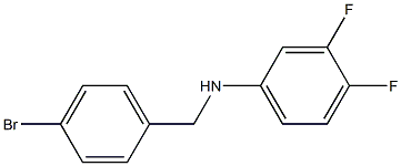 N-[(4-bromophenyl)methyl]-3,4-difluoroaniline 结构式