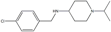 N-[(4-chlorophenyl)methyl]-1-(propan-2-yl)piperidin-4-amine 结构式