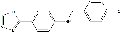 N-[(4-chlorophenyl)methyl]-4-(1,3,4-oxadiazol-2-yl)aniline 结构式