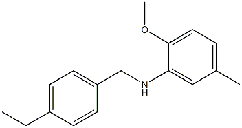 N-[(4-ethylphenyl)methyl]-2-methoxy-5-methylaniline 结构式