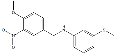 N-[(4-methoxy-3-nitrophenyl)methyl]-3-(methylsulfanyl)aniline 结构式