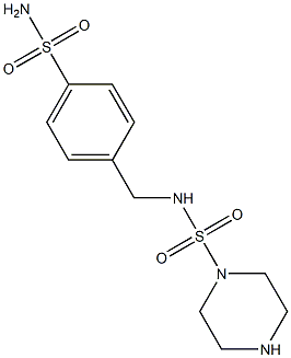 N-[(4-sulfamoylphenyl)methyl]piperazine-1-sulfonamide 结构式