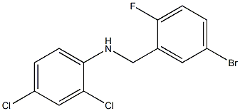 N-[(5-bromo-2-fluorophenyl)methyl]-2,4-dichloroaniline 结构式