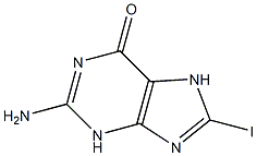 2-amino-8-iodo-3,7-dihydropurin-6-one 结构式