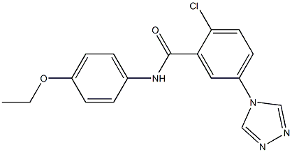 2-chloro-N-(4-ethoxyphenyl)-5-(4H-1,2,4-triazol-4-yl)benzamide 结构式