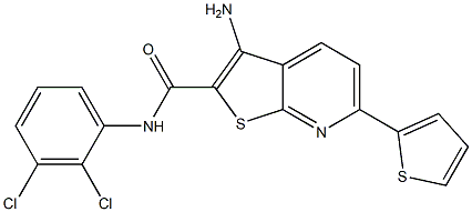 3-amino-N-(2,3-dichlorophenyl)-6-(2-thienyl)thieno[2,3-b]pyridine-2-carboxamide 结构式