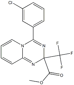 methyl 4-(3-chlorophenyl)-2-(trifluoromethyl)-2H-pyrido[1,2-a][1,3,5]triazine-2-carboxylate 结构式