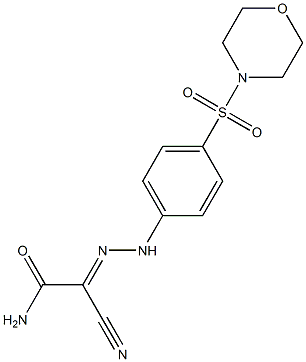 2-cyano-2-{[4-(morpholin-4-ylsulfonyl)phenyl]hydrazono}acetamide 结构式
