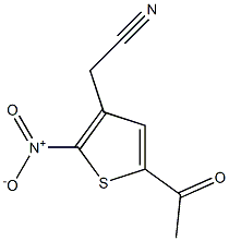 {5-acetyl-2-nitro-3-thienyl}acetonitrile 结构式