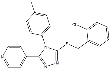 4-[5-[(2-chlorobenzyl)sulfanyl]-4-(4-methylphenyl)-4H-1,2,4-triazol-3-yl]pyridine 结构式