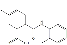 6-[(2,6-dimethylanilino)carbonyl]-3,4-dimethyl-3-cyclohexene-1-carboxylic acid 结构式