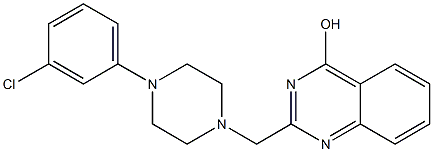 2-{[4-(3-chlorophenyl)-1-piperazinyl]methyl}-4-quinazolinol 结构式