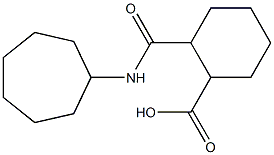 2-[(cycloheptylamino)carbonyl]cyclohexanecarboxylic acid 结构式