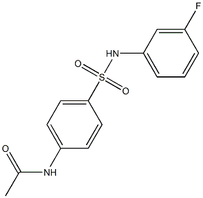 N-{4-[(3-fluoroanilino)sulfonyl]phenyl}acetamide 结构式