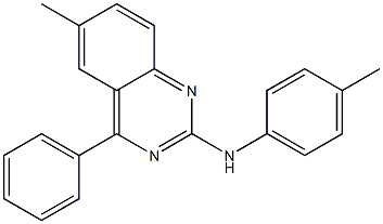 6-methyl-N-(4-methylphenyl)-4-phenyl-2-quinazolinamine 结构式