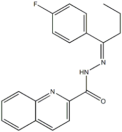 N'-[1-(4-fluorophenyl)butylidene]-2-quinolinecarbohydrazide 结构式